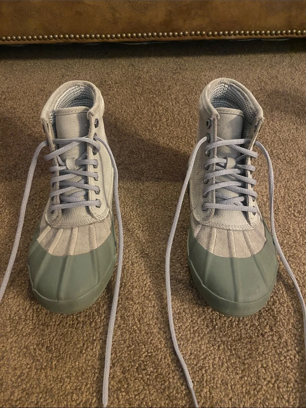 L.L. Bean Gray and Green Women's Duck Boots